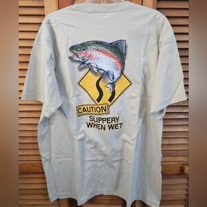 Columbia “Slippery When Wet” Rainbow Trout T-Shirt Size XL | Fishing Outdoors